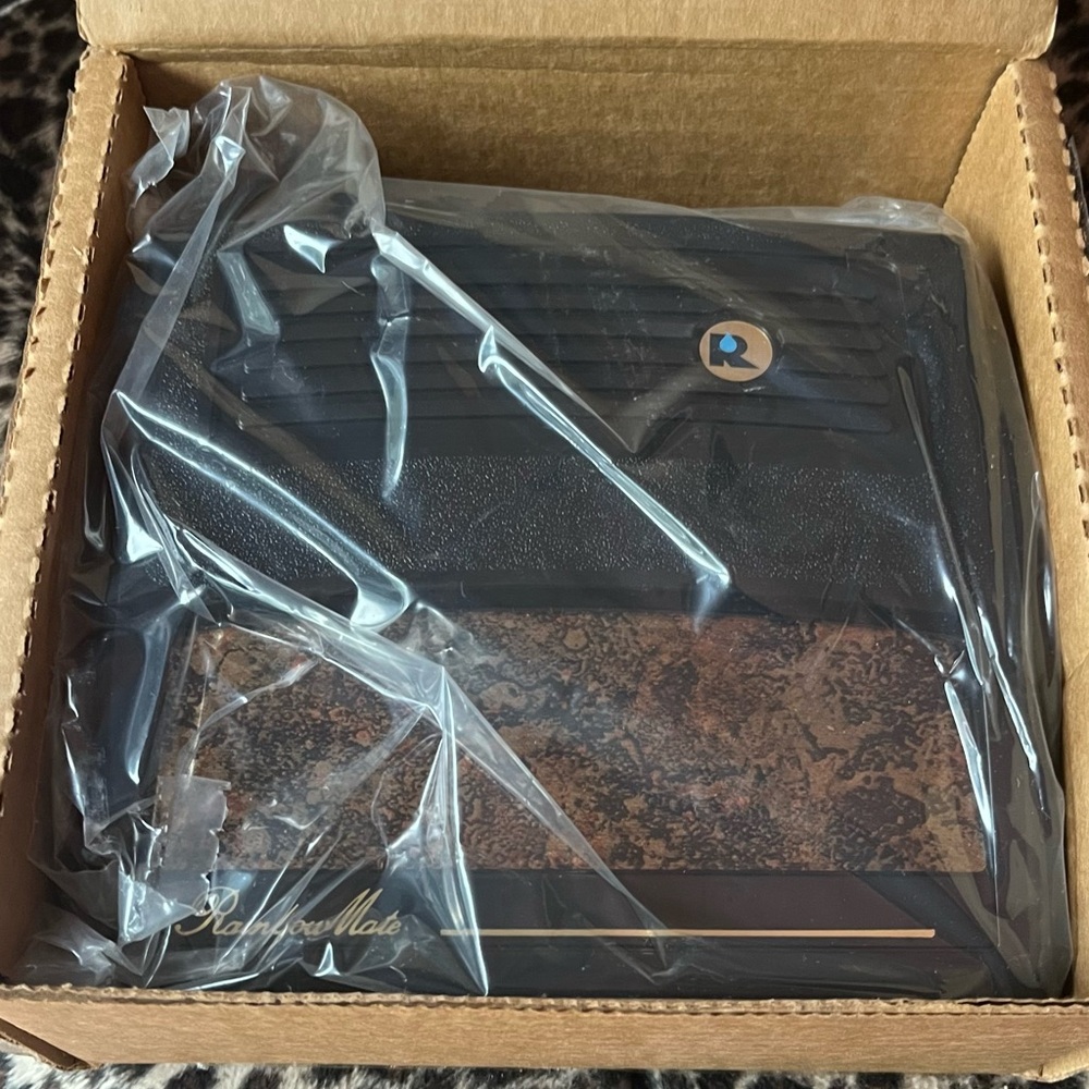 Black Intercom Speaker with Brown Marbled Accent